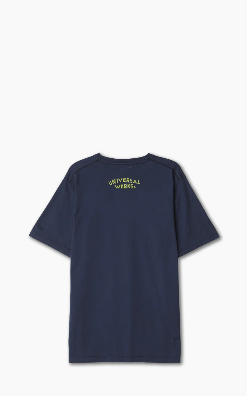 Universal Works Print Tee Organic Jersey Navy - Image 6