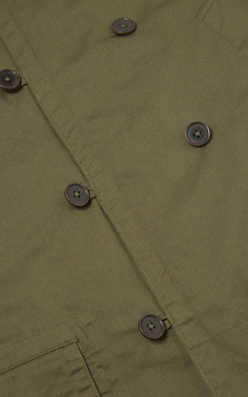 Universal Works Reversible Mackinaw Jacket Light Olive - Image 10