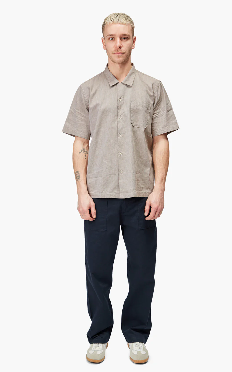Universal Works Road Shirt Organic Oxford Sand - Image 2