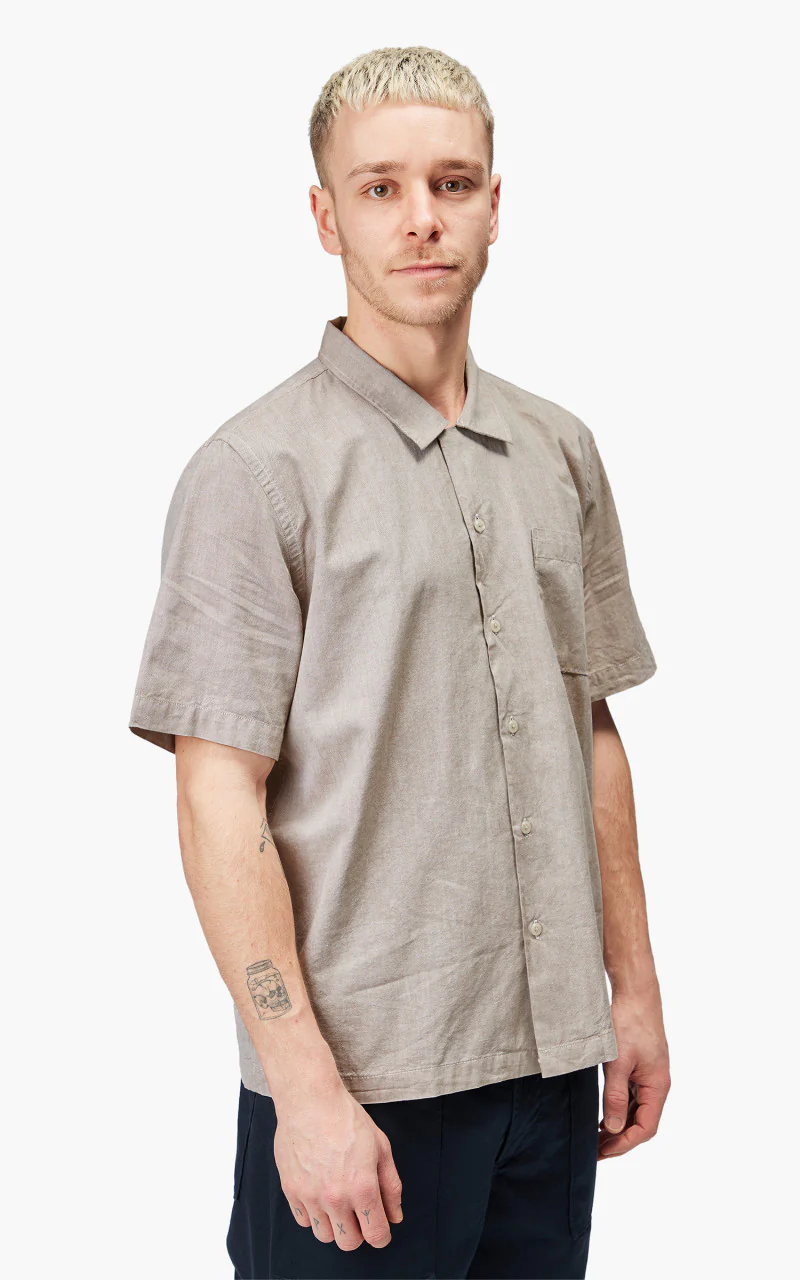 Universal Works Road Shirt Organic Oxford Sand - Image 6