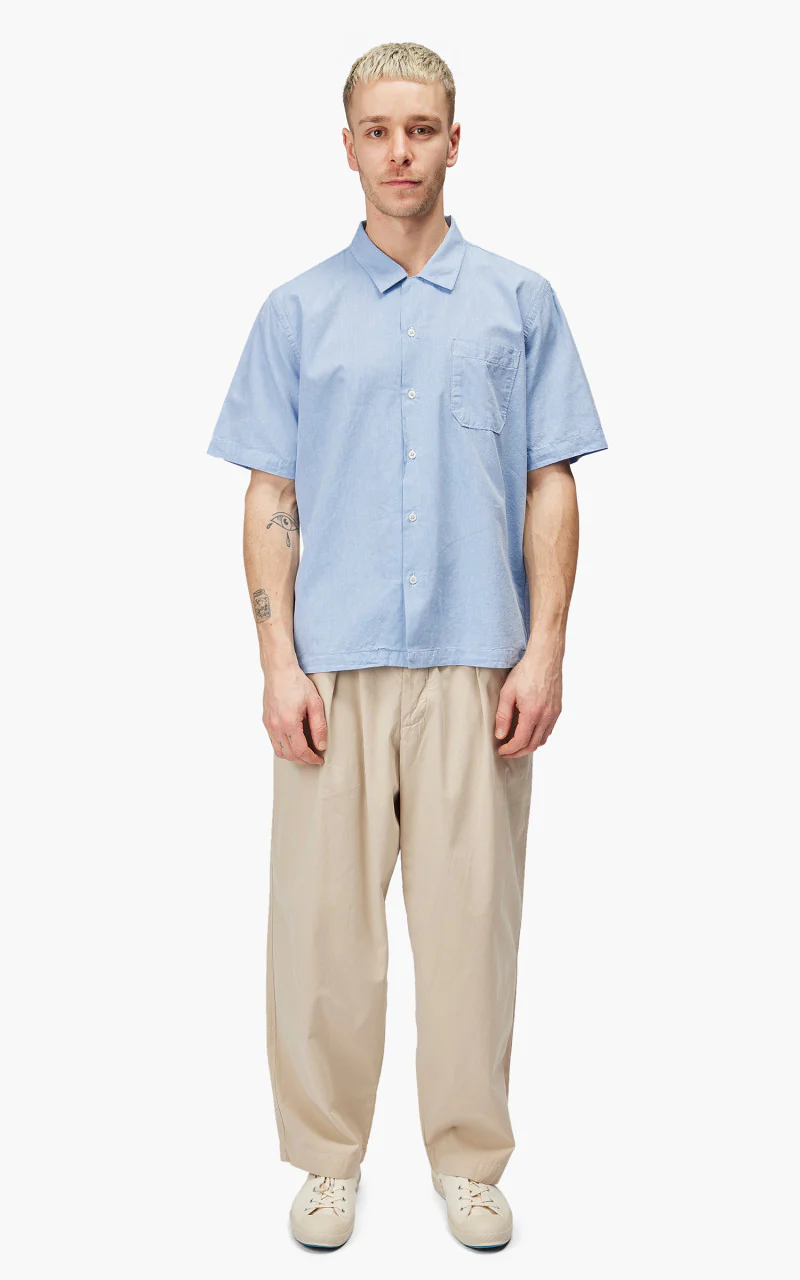 Universal Works Road Shirt Organic Oxford Sky - Image 2