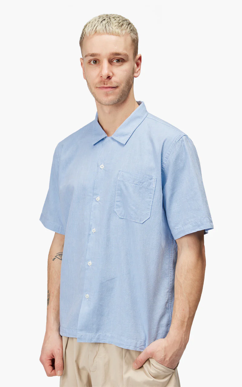 Universal Works Road Shirt Organic Oxford Sky - Image 6