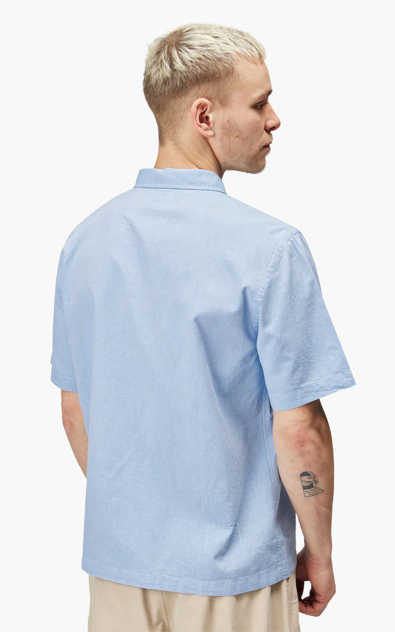 Universal Works Road Shirt Organic Oxford Sky - Image 7