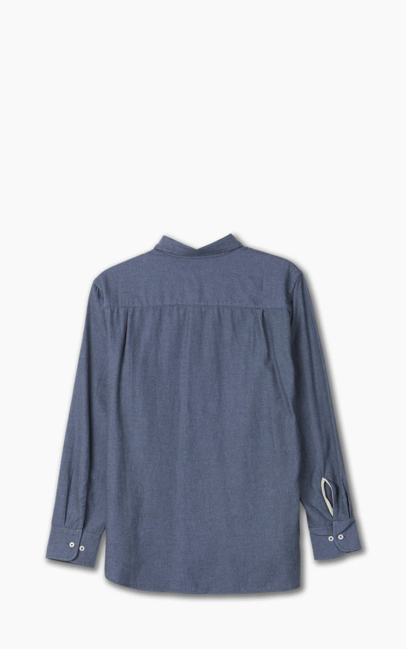 Universal Works Square Pocket Shirt Blue - Image 3