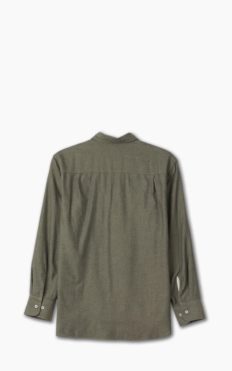 Universal Works Square Pocket Shirt Olive - Image 3