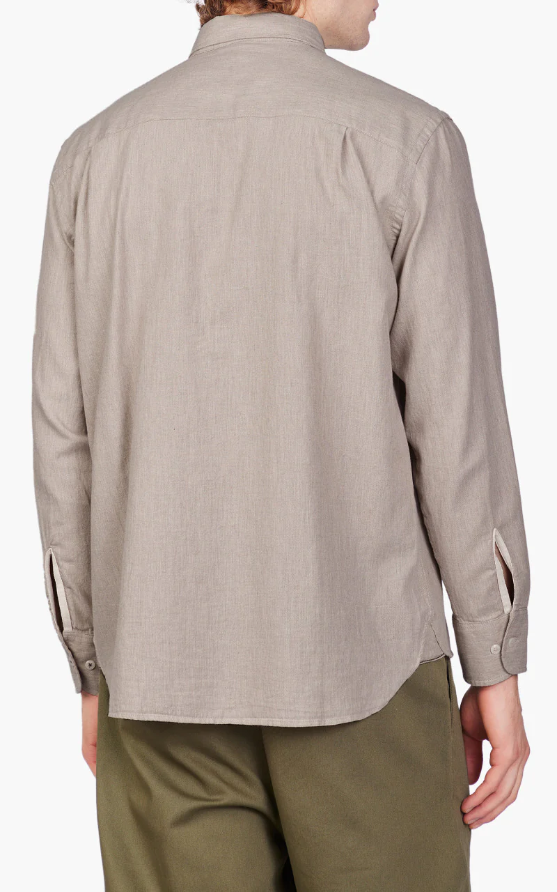 Universal Works Square Pocket Shirt Sand - Image 5