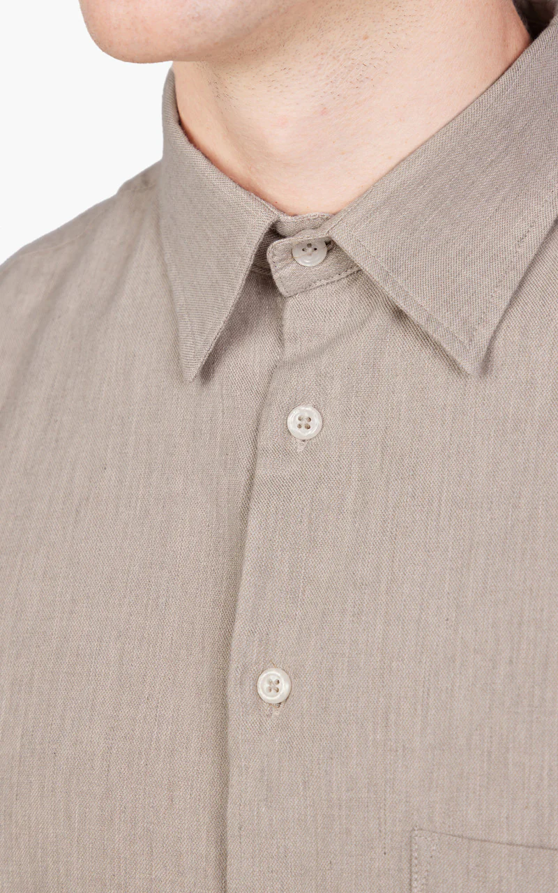 Universal Works Square Pocket Shirt Sand - Image 6