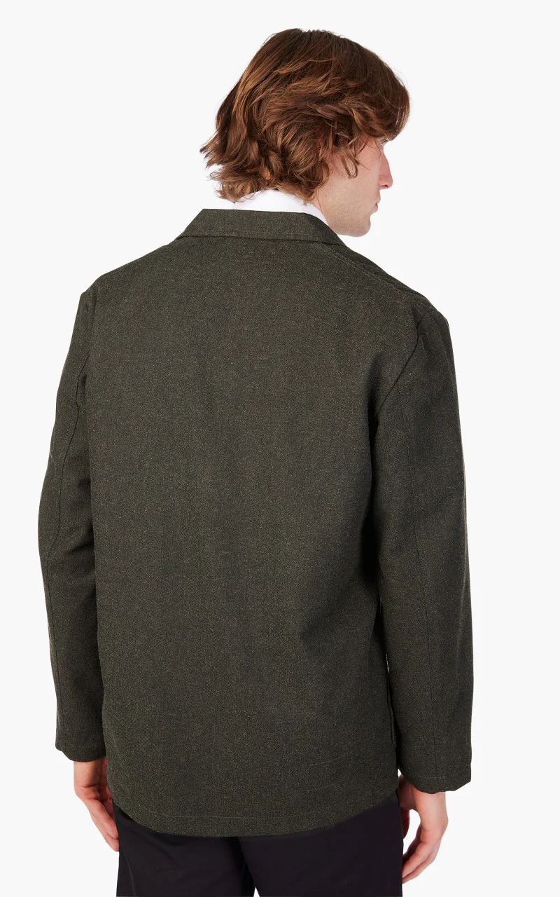 Universal Works Three Button Jacket Italian Tweed Olive - Image 10