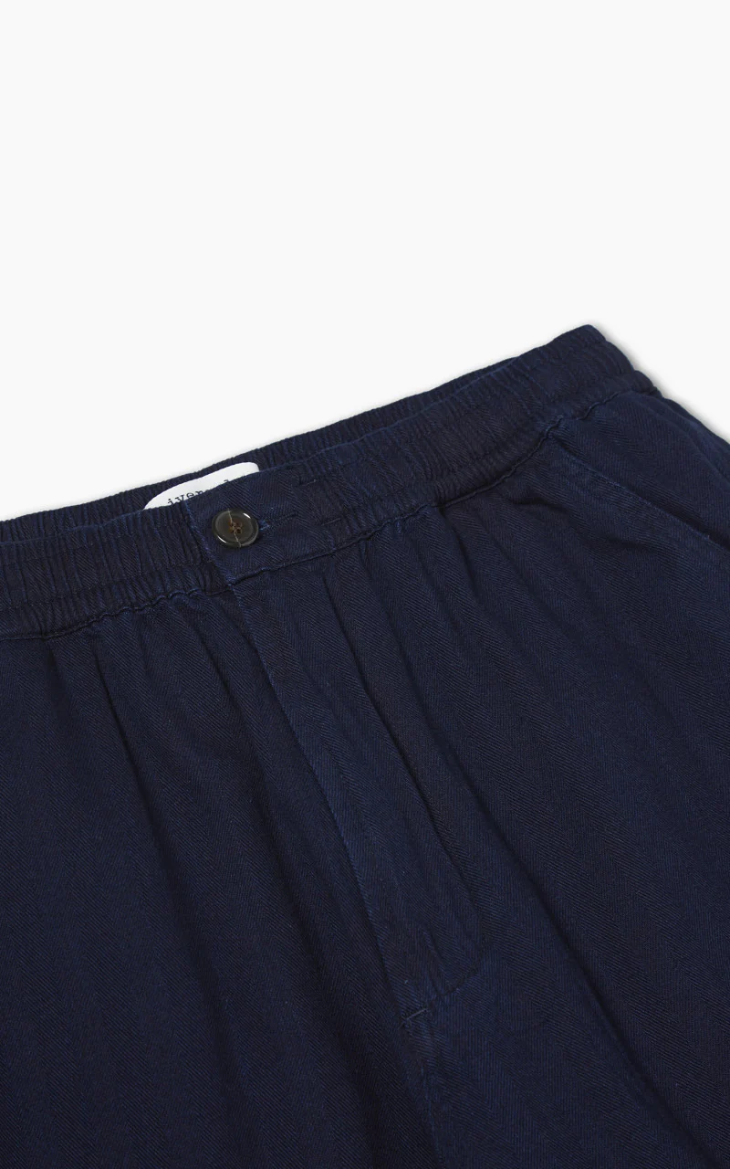 Universal Works Track Trouser Herringbone Denim Indigo - Image 5