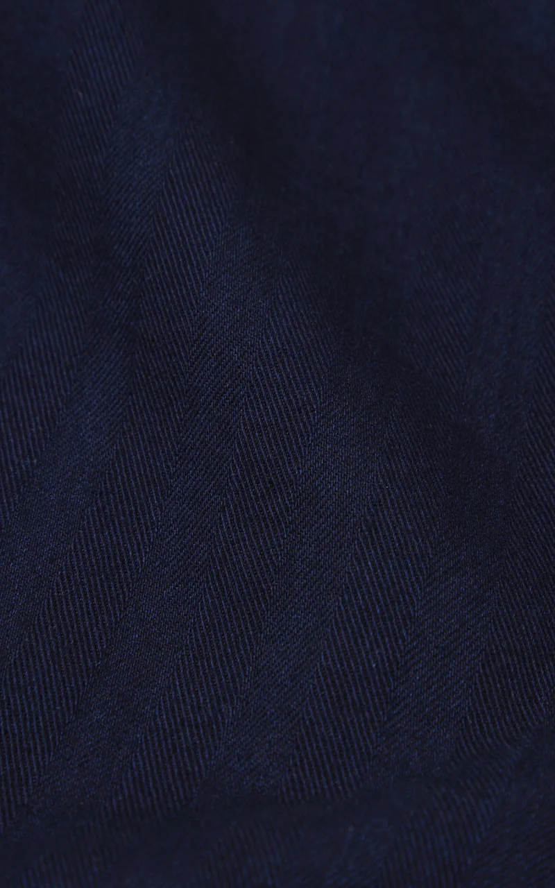 Universal Works Track Trouser Herringbone Denim Indigo - Image 7