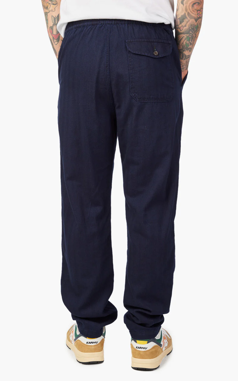 Universal Works Track Trouser Herringbone Denim Indigo - Image 8