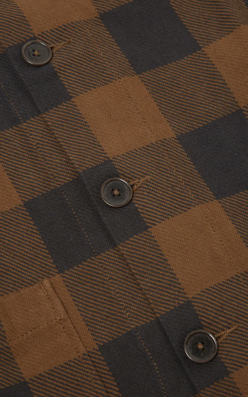 Universal Works Travail Shirt Brown - Image 5