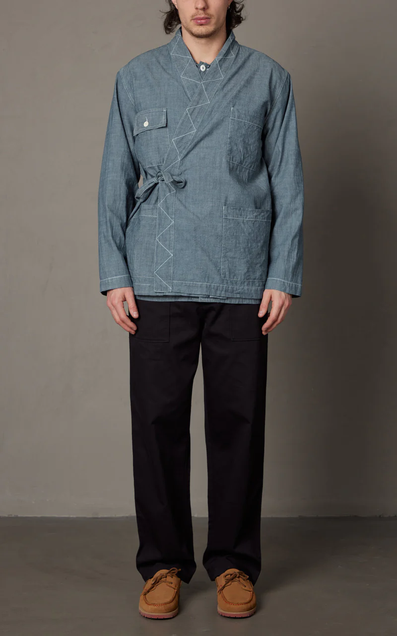 Universal Works Work Jacket Osaka Chambray Indigo - Image 2