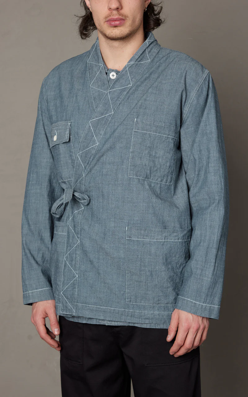 Universal Works Work Jacket Osaka Chambray Indigo - Image 4