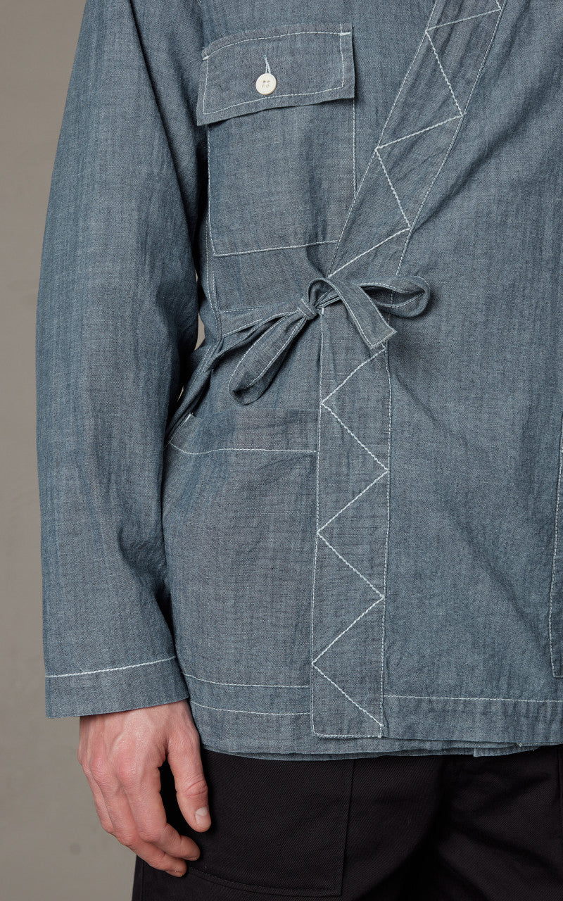 Universal Works Work Jacket Osaka Chambray Indigo - Image 6