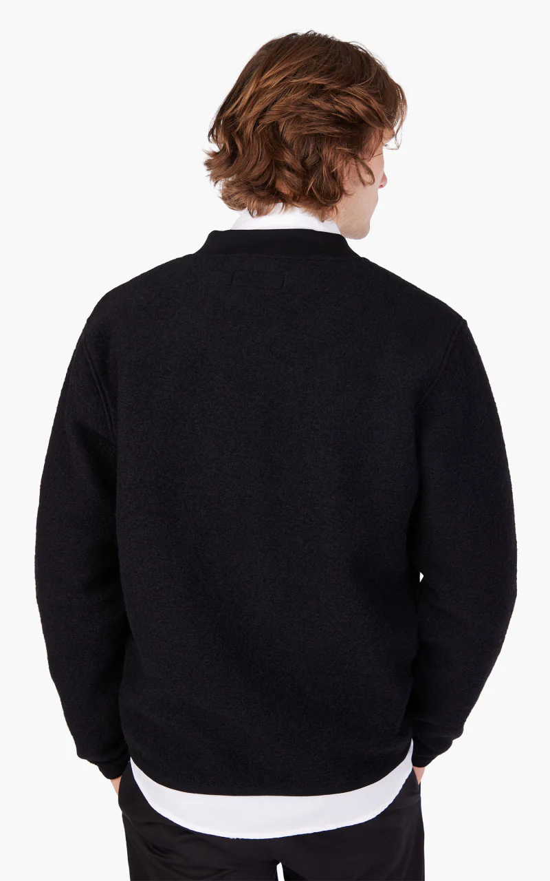 Universal Works Zip Bomber Wool Fleece Black - Image 10