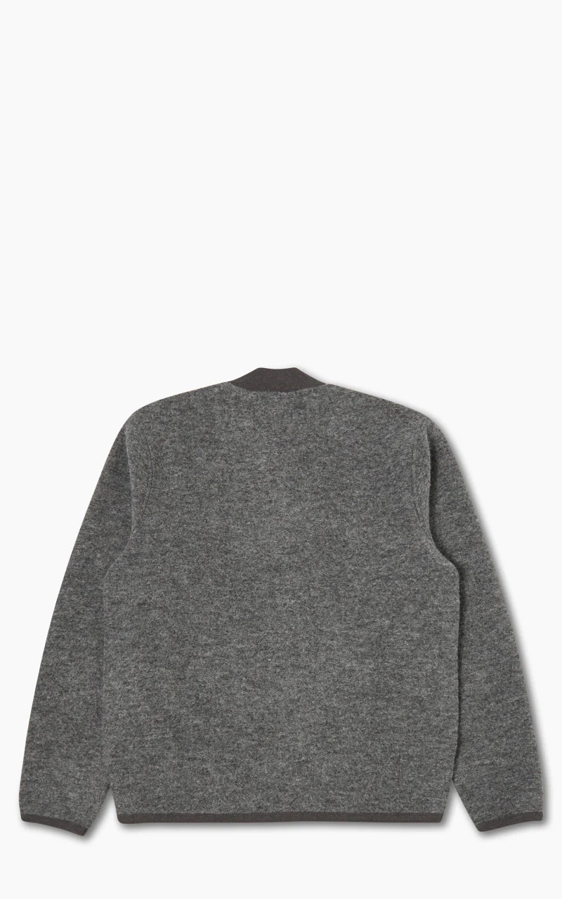 Universal Works Zip Bomber Wool Fleece Grey Marl - Image 11