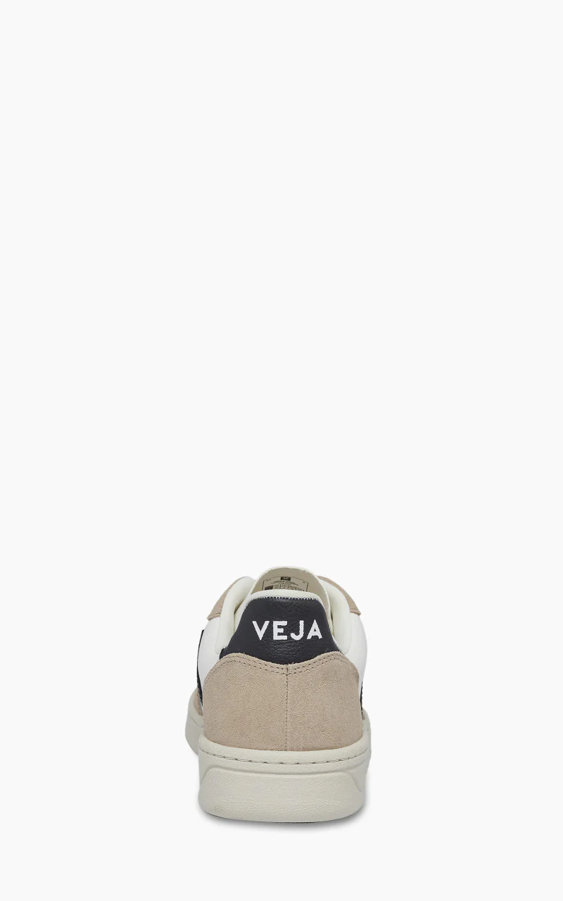 Veja V-10 Chromefree Leather Extra White/Black/Sahara - Image 4