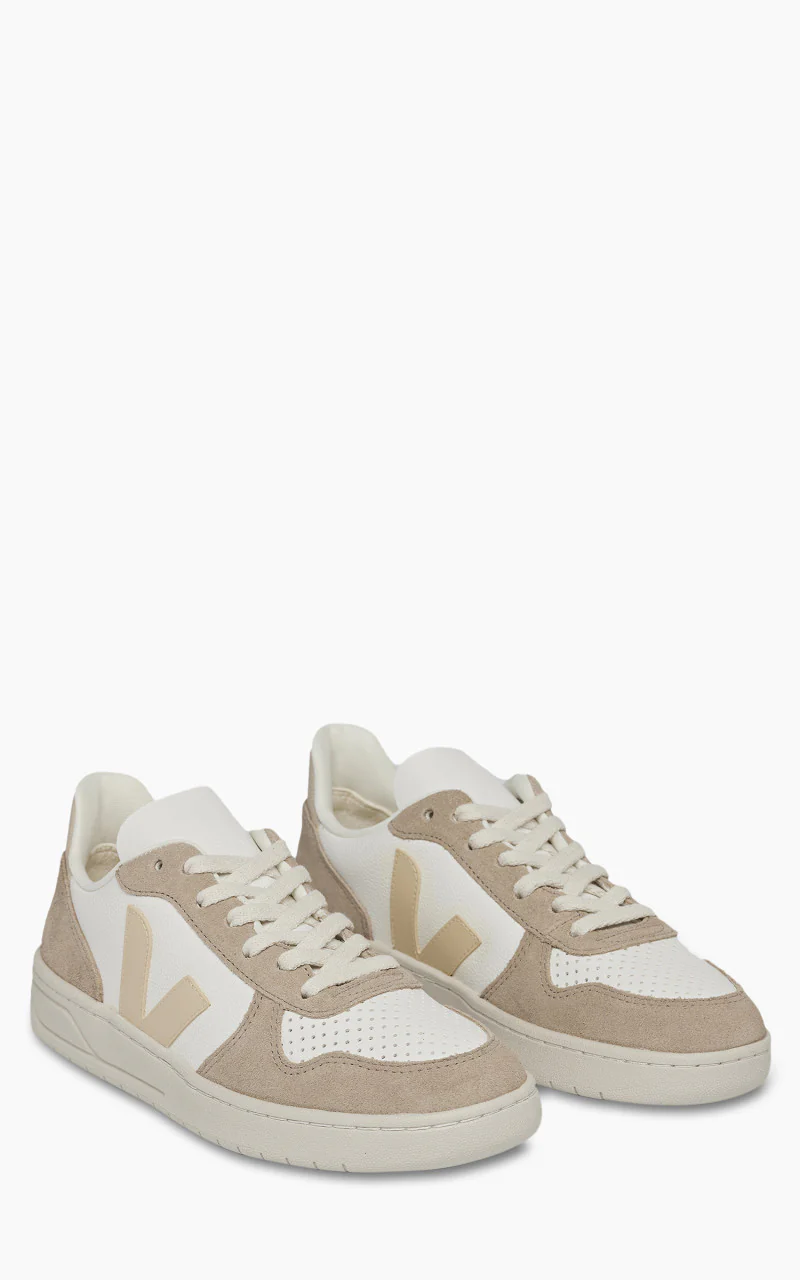 Veja W V-10 Chromefree Leather Extra White/Sable Sahara - Image 2