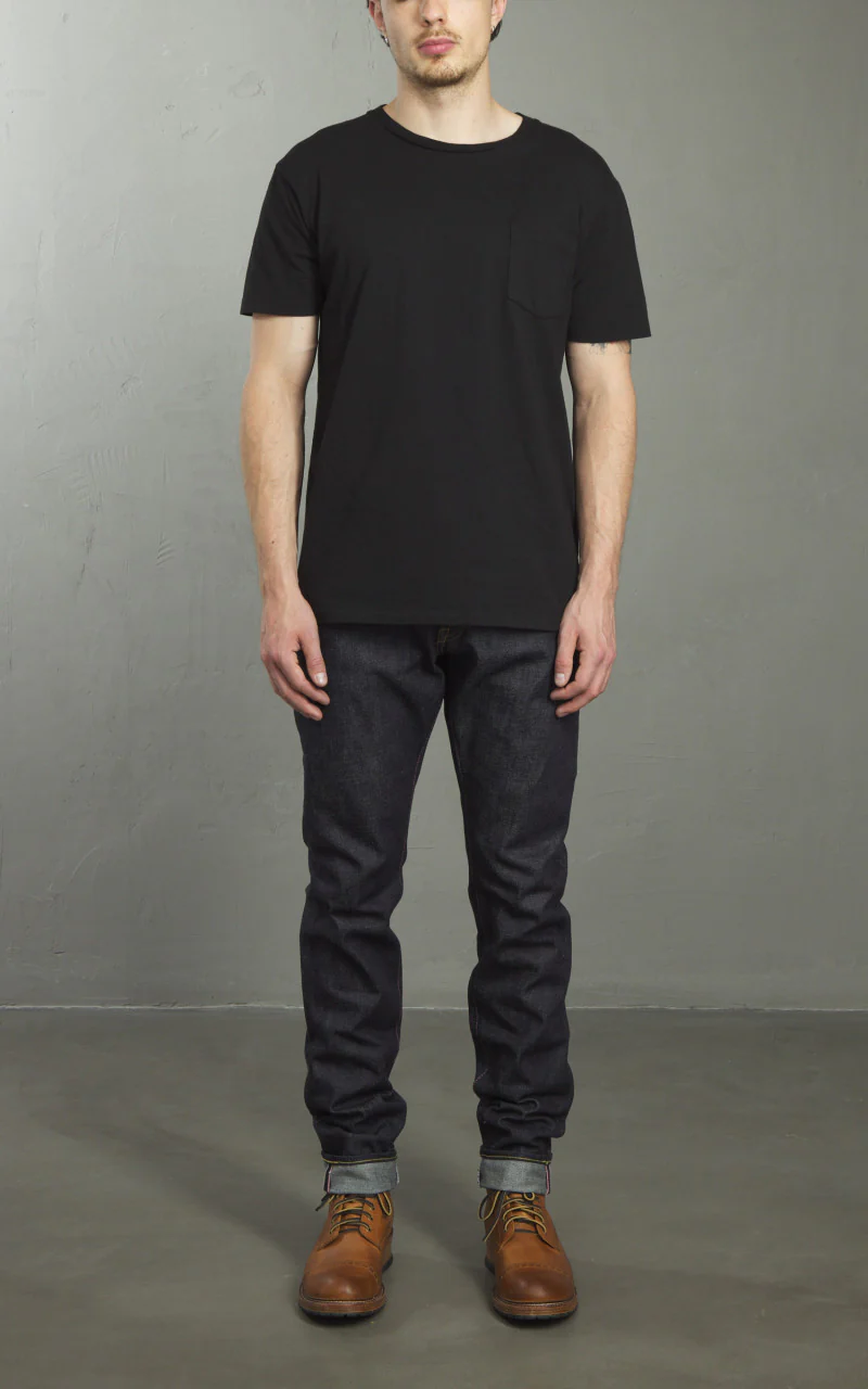 Velva Sheen Crew Neck Pocket Tee 2-Pack Black - Image 3