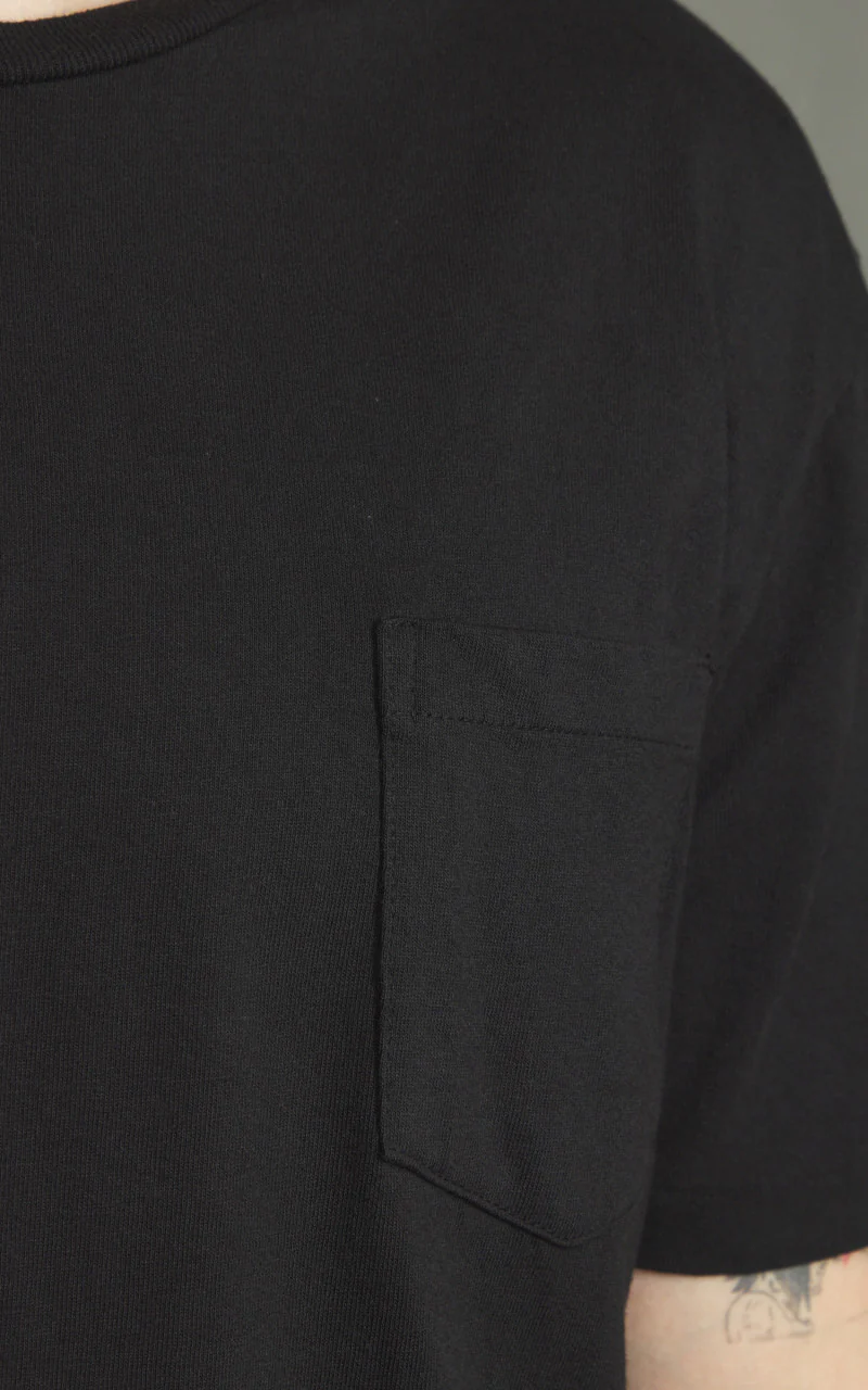 Velva Sheen Crew Neck Pocket Tee 2-Pack Black - Image 4