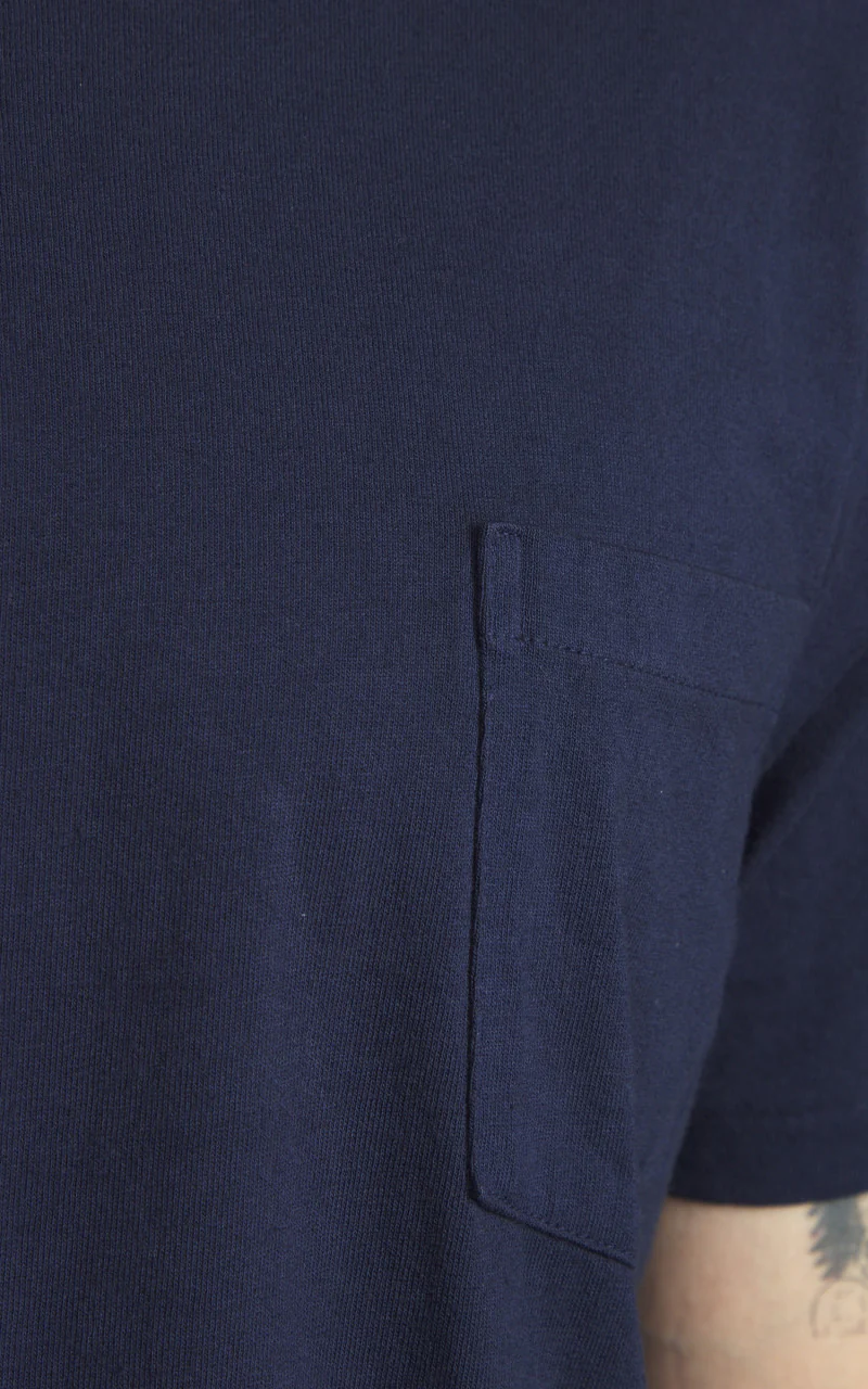 Velva Sheen Crew Neck Pocket Tee 2-Pack Navy - Image 5