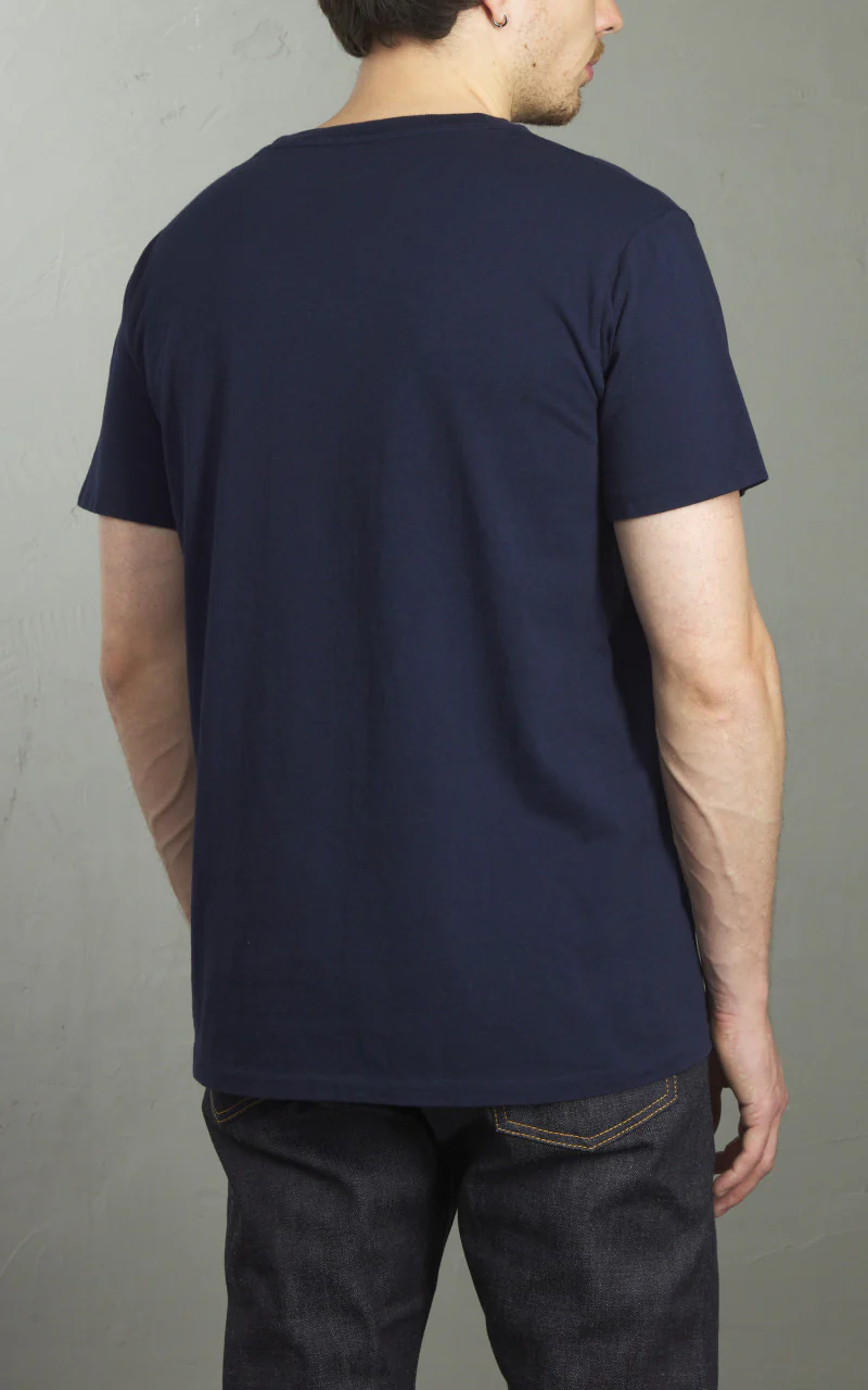 Velva Sheen Crew Neck Pocket Tee 2-Pack Navy - Image 7