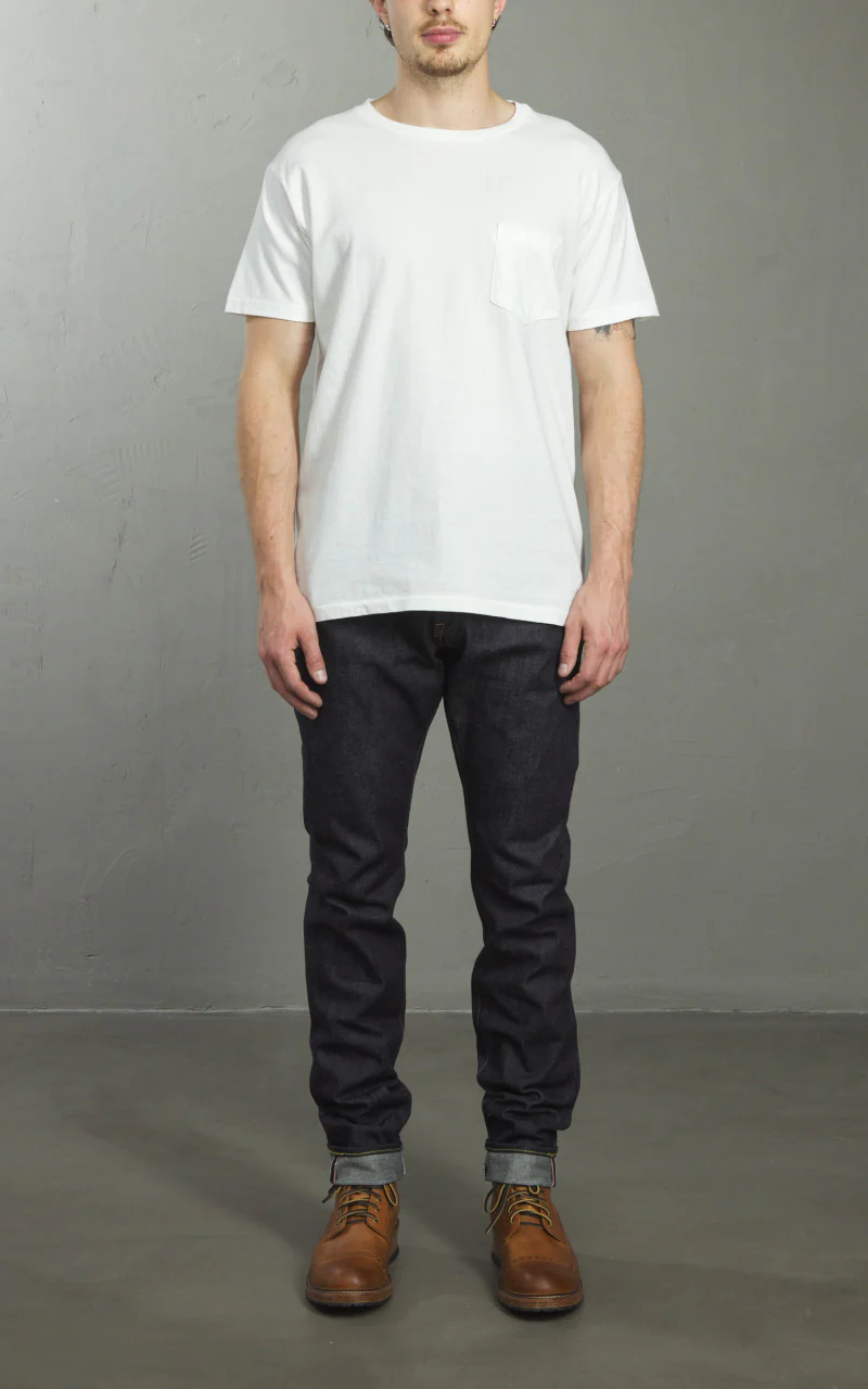 Velva Sheen Crew Neck Pocket Tee 2-Pack White - Image 3