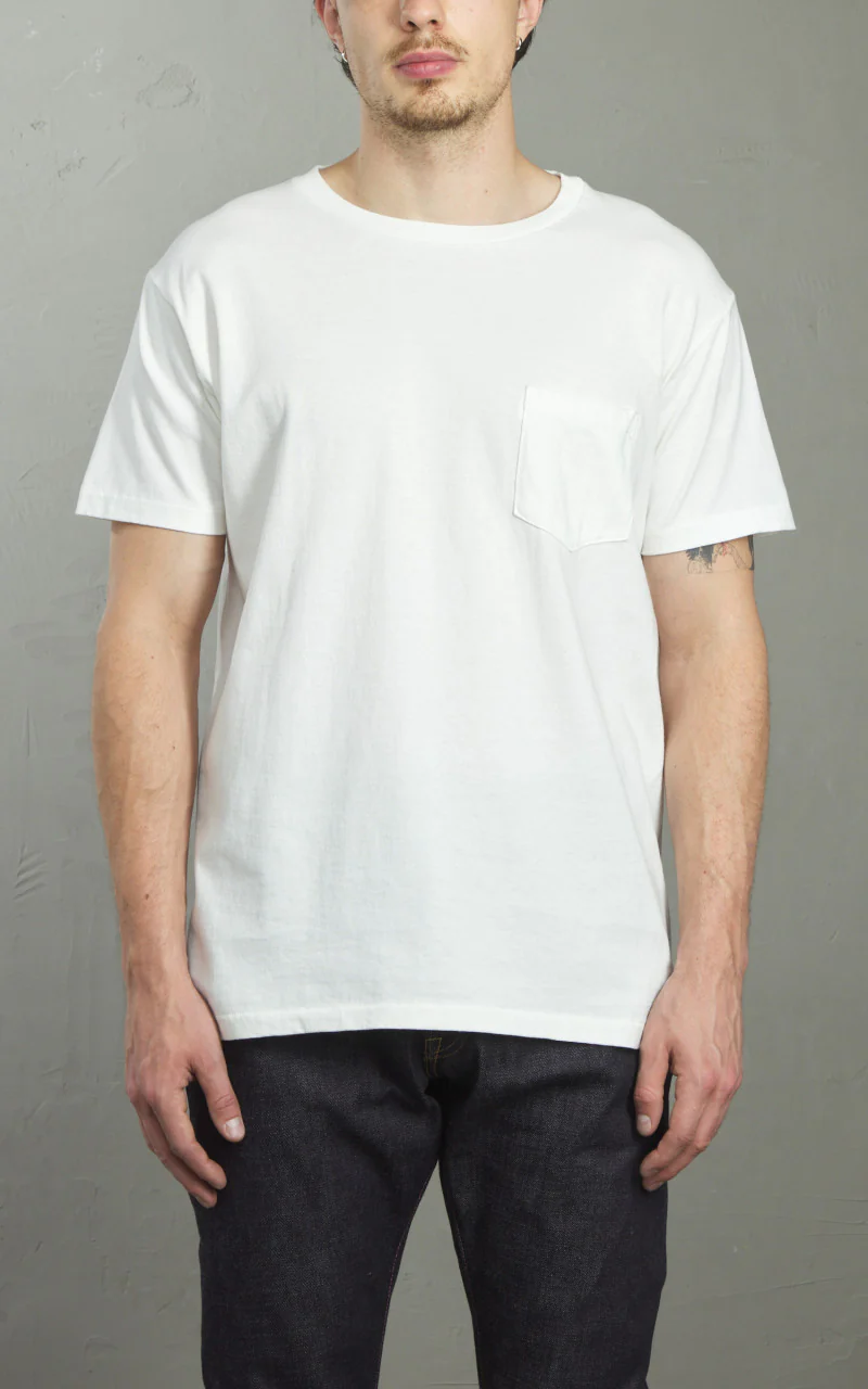 Velva Sheen Crew Neck Pocket Tee 2-Pack White - Image 4