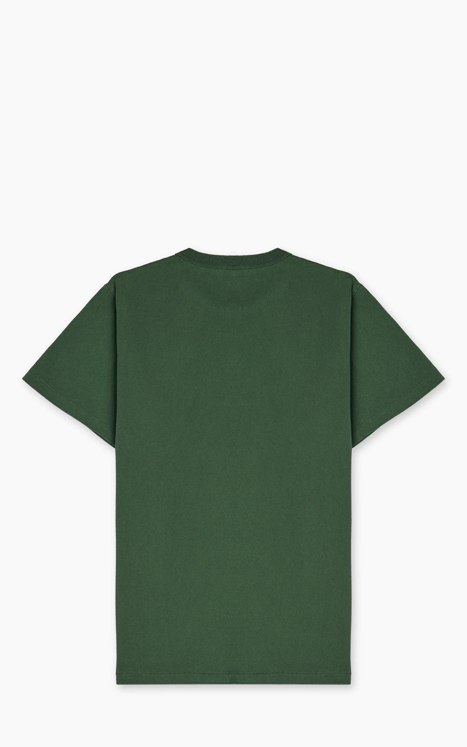Velva Sheen Pigment Crew Neck Pocket Tee Fatigue Green - Image 5