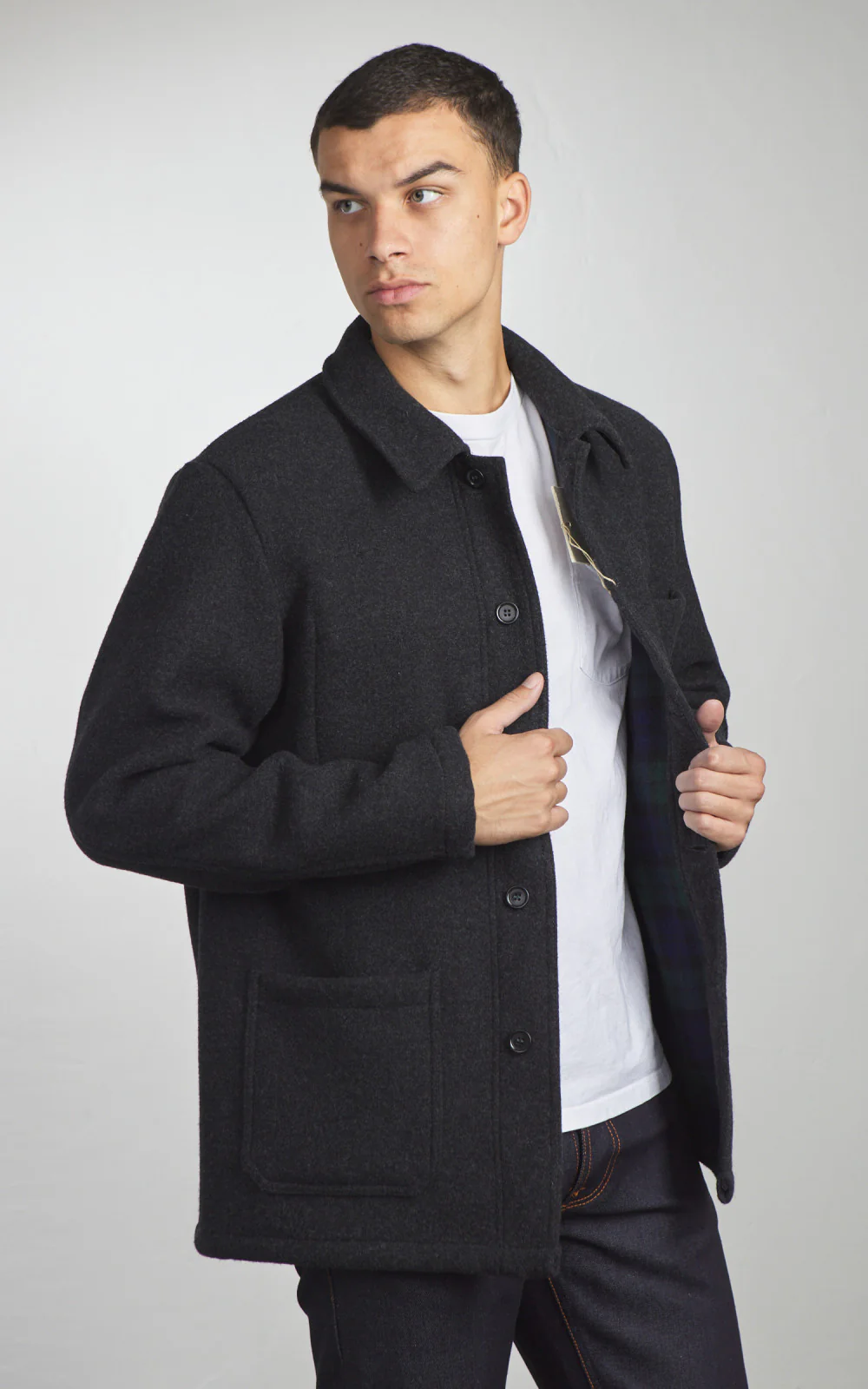 Vetra Workwear Jacket Double-Face Melton Wool 5F/4 Anthracite - Image 4