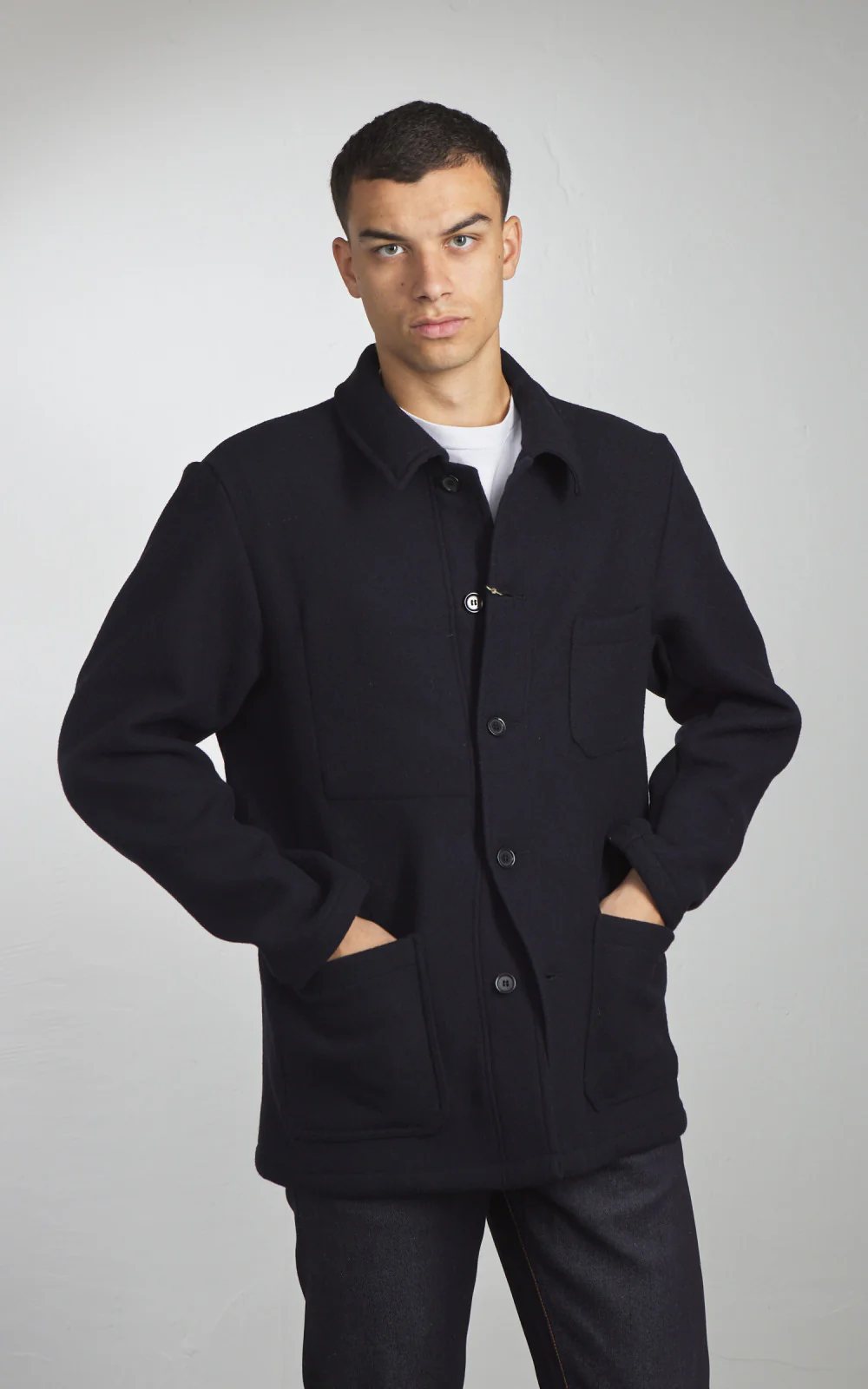 Vetra Workwear Jacket Double-Face Melton Wool 5F/4 Navy - Image 2