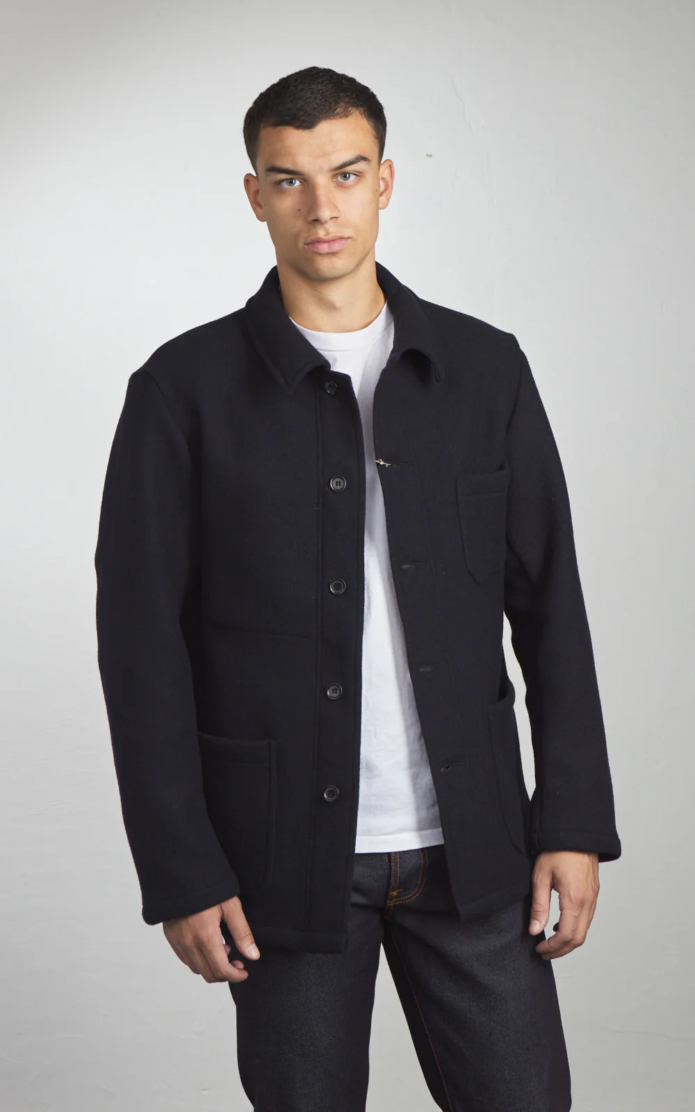 Vetra Workwear Jacket Double-Face Melton Wool 5F/4 Navy - Image 4