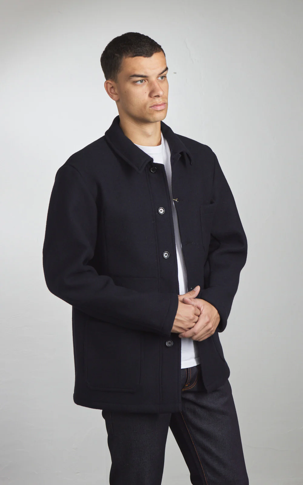 Vetra Workwear Jacket Double-Face Melton Wool 5F/4 Navy - Image 5