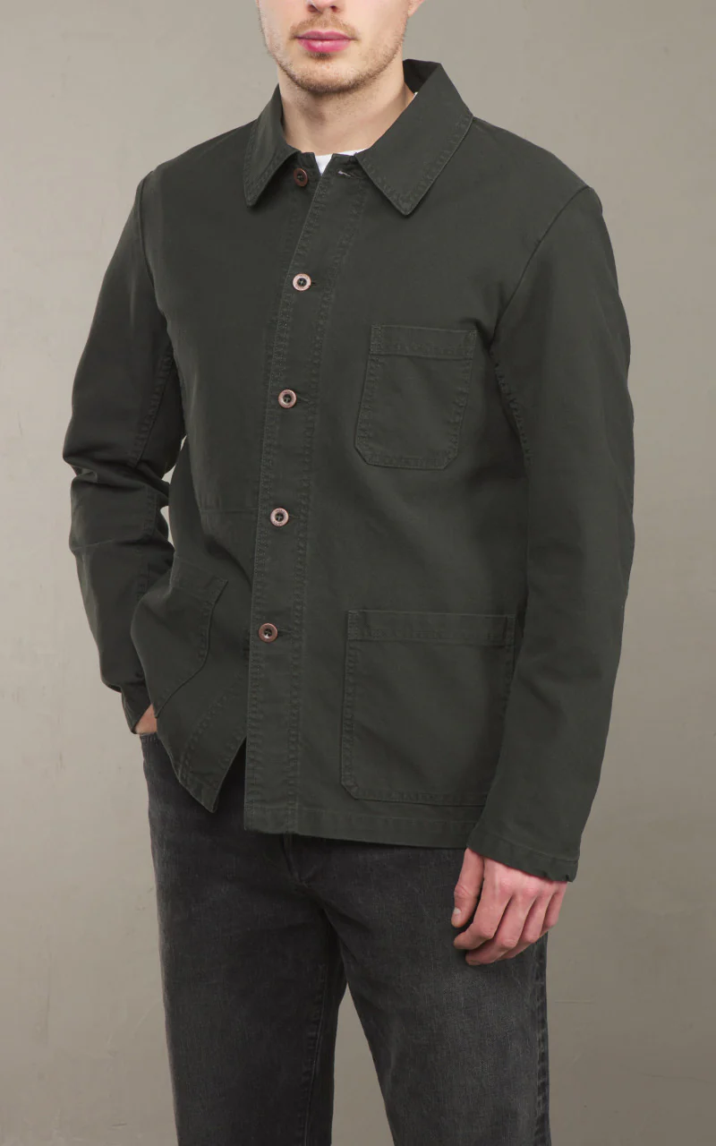 Vetra Workwear Jacket Organic Twill 1G/5C Dark Khaki - Image 4