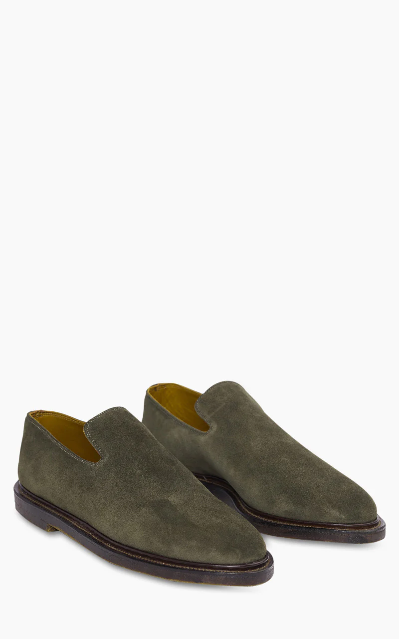 Viberg Slipper Janus Calf Suede Loden Green - Image 2