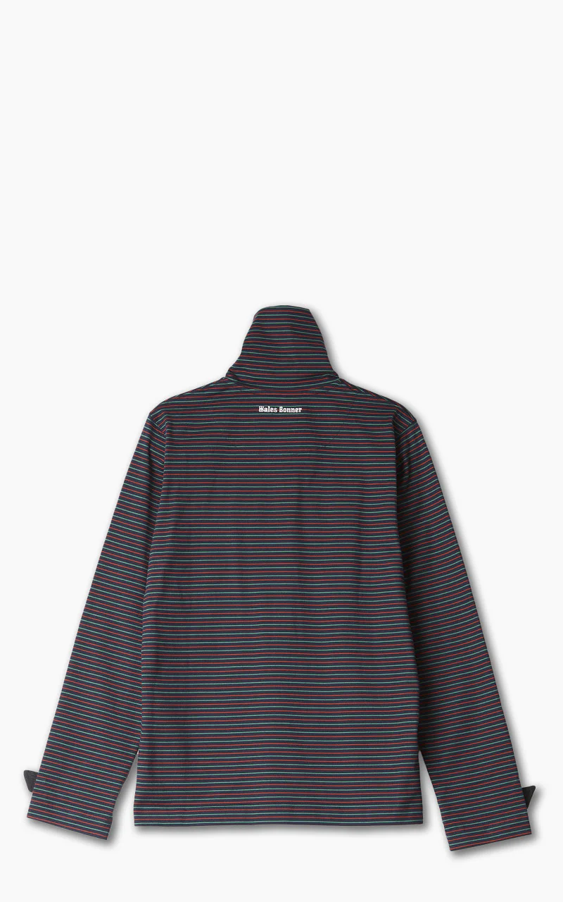 Wales Bonner Franco Half Zip Top Multi/Navy - Image 9
