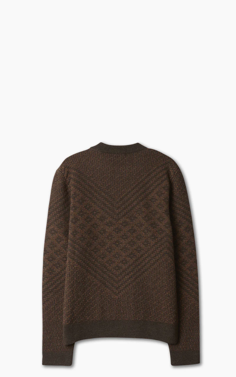 Wales Bonner Henri Sweater Brown & Orange - Image 2
