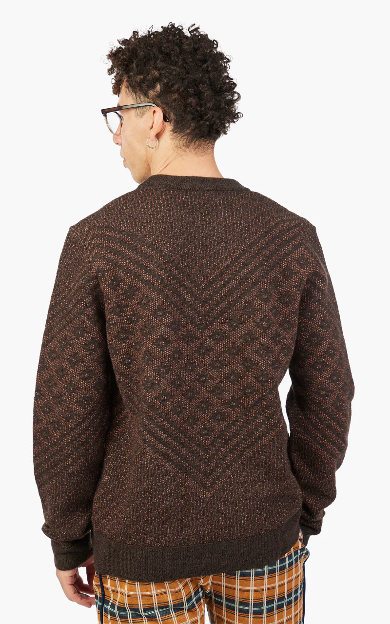 Wales Bonner Henri Sweater Brown & Orange - Image 5