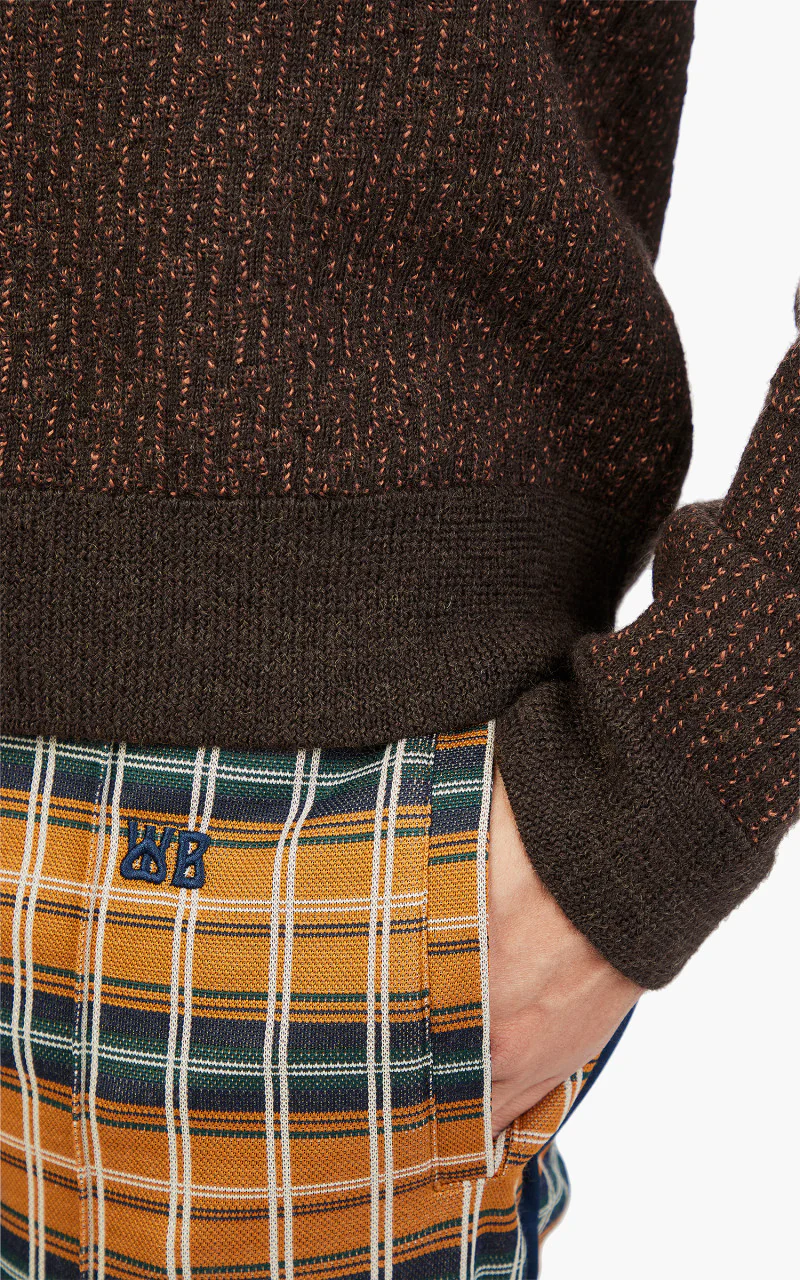 Wales Bonner Henri Sweater Brown & Orange - Image 6