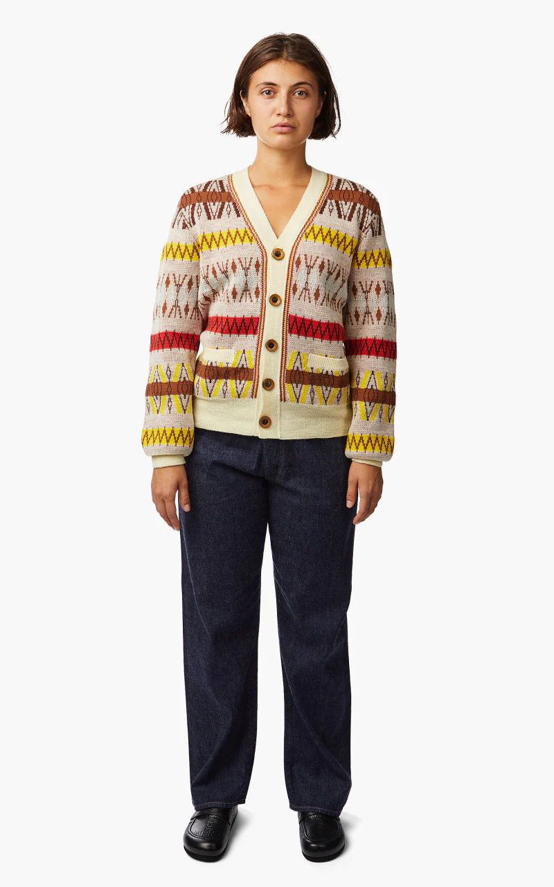 Wales Bonner Orchestra Cardigan Pale Yellow Multi - Image 2