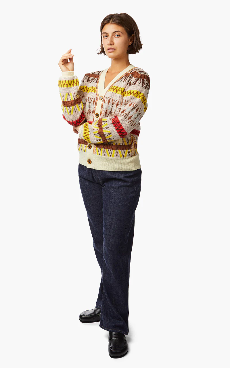Wales Bonner Orchestra Cardigan Pale Yellow Multi - Image 4