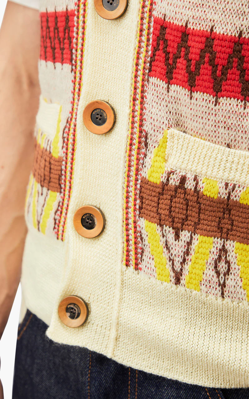 Wales Bonner Orchestra Vest Pale Yellow Multi - Image 8