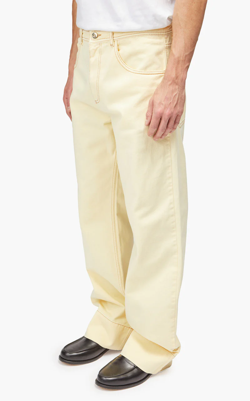 Wales Bonner Sunrise Jeans Pale Yellow - Image 4