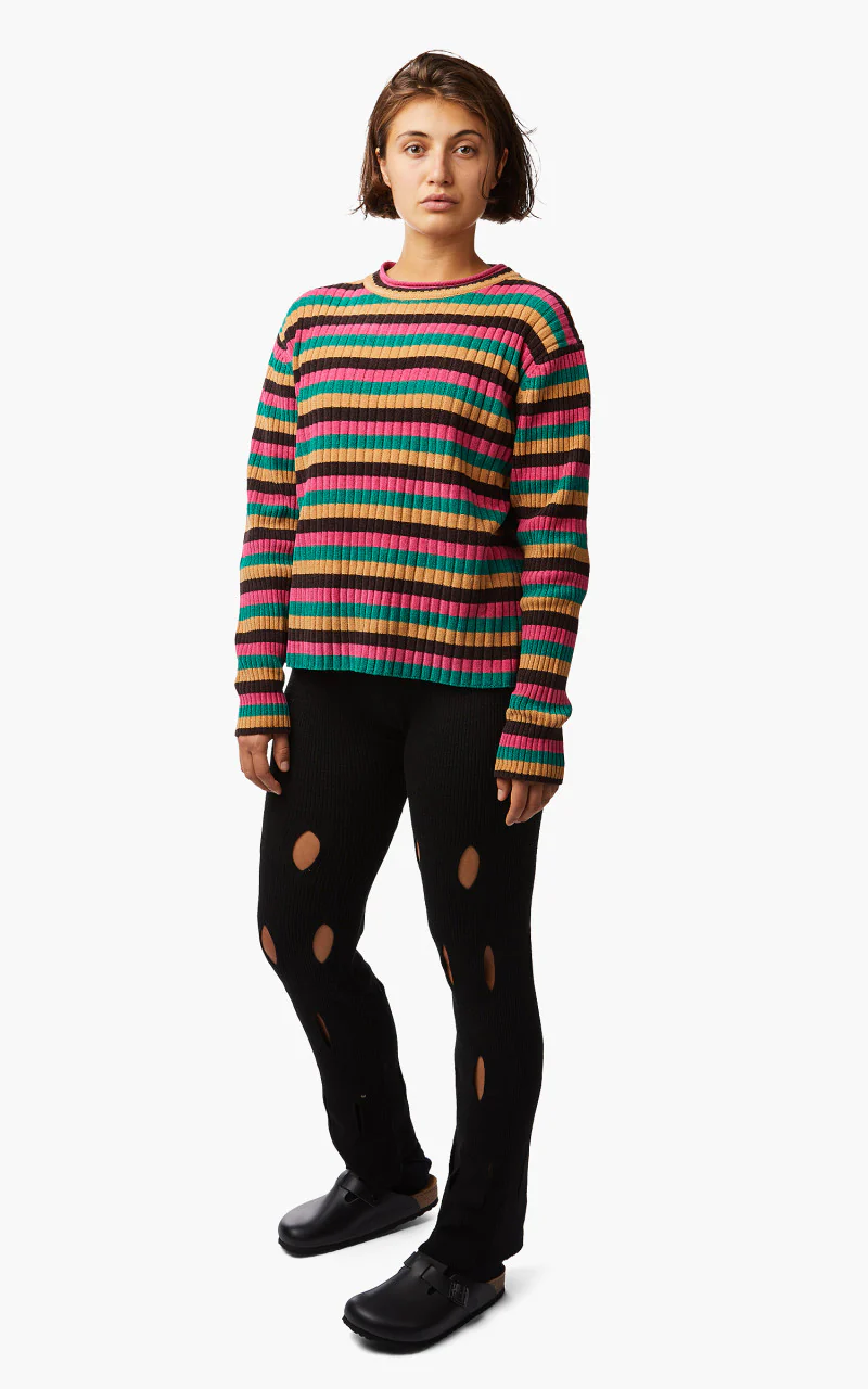 Wales Bonner Swing Sweater Pink Multi Stripe - Image 2