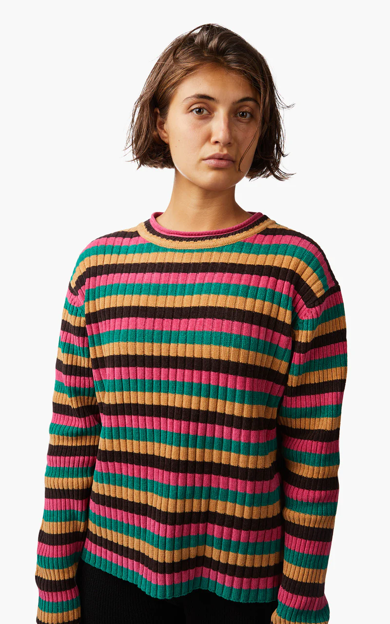 Wales Bonner Swing Sweater Pink Multi Stripe - Image 6