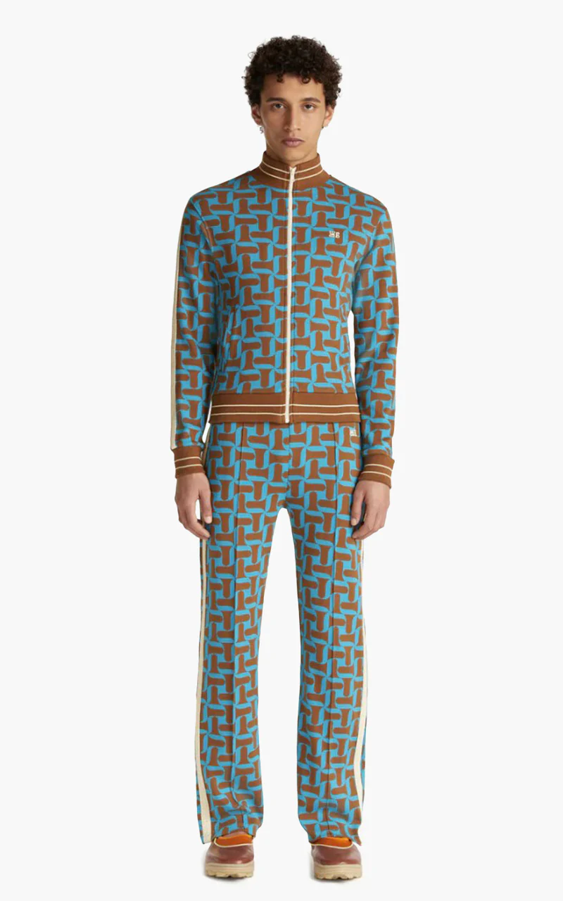 Wales Bonner Symphony Track Top Algiers Blue/Brown - Image 2