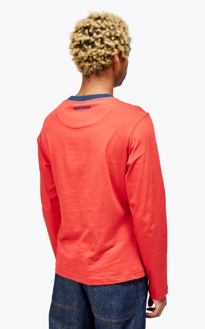 Wales Bonner Unique Long Sleeve Tee Red - Image 6
