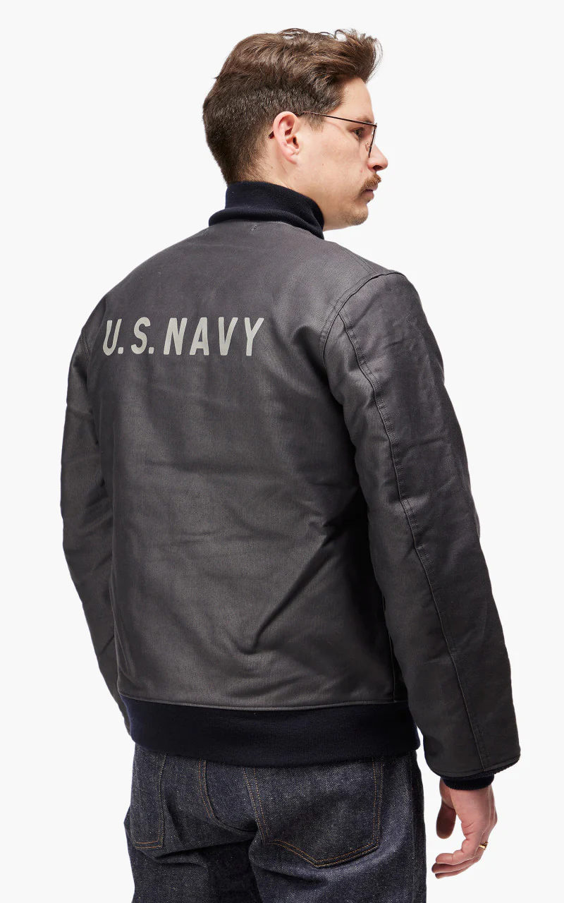 Warehouse & Co. 2182 N-1 Winter Jacket 7Hook Front Navy Blue - Image 5
