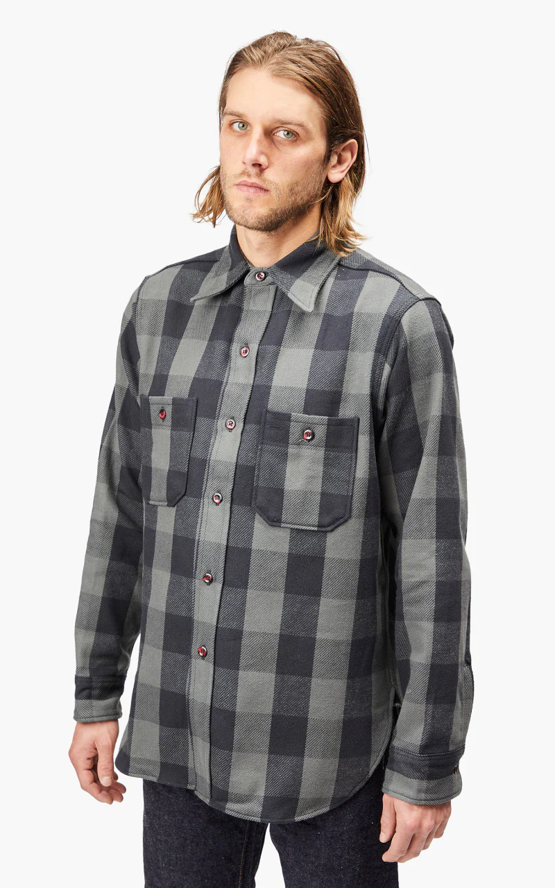 Warehouse & Co. 3104 Flannel Shirt Charcoal - Image 4